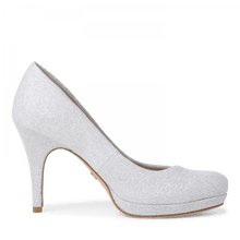 Tamaris 22447-28 Silver Glam Round Toe Court Shoes
