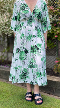 Flower Print Crossover Style Midaxi Dress (4 Colours)