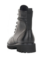 Remonte D8670-01 Odeon Black Leather Chain Detail Ankle Boots