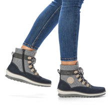 Remonte R8481-40 Columbo Tex Grey And Navy Combination Boots
