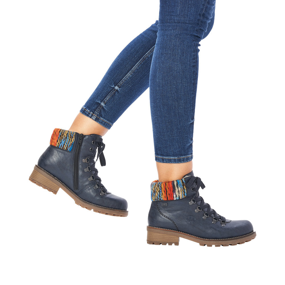 Rieker Z0445-14 Blue Multi Tex Walking Boots Missy Online: Shoes, Fashion & Accessories Based in Leeds