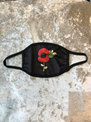Face Mask With Single Poppy