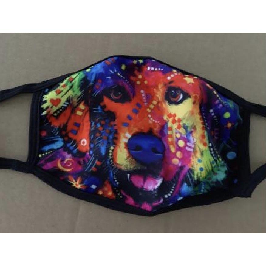 Face Mask Dark Multicoloured Dog