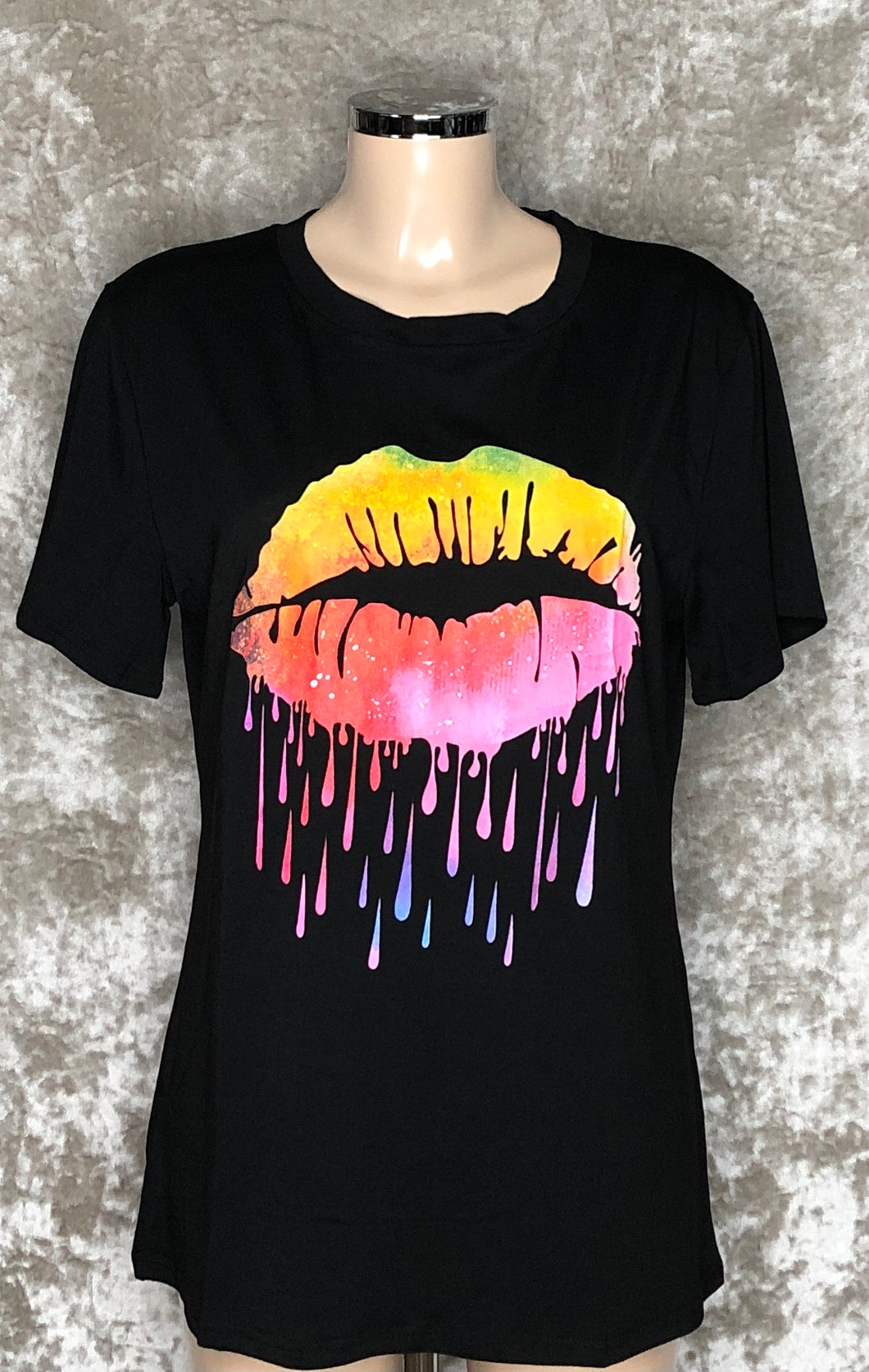 T-Shirt Multi-Coloured lips (2 colours)