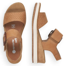 Remonte D6453-60 Light Tan Wedge Sandals