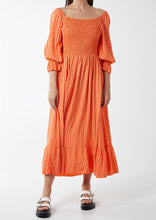 Shirred Balloon Sleeve Midi Dress (5 Colours)