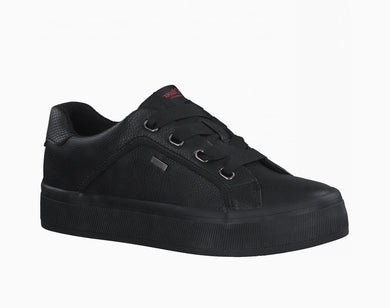 S Oliver 23614 -28 Black Lace Up Trainers