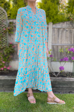 Heart Print Tiered Maxi Dress (3 Colours)
