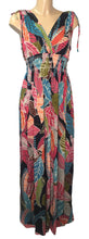 Sleeveless Leaf Print Slinky Maxi Dress (2 Colours)